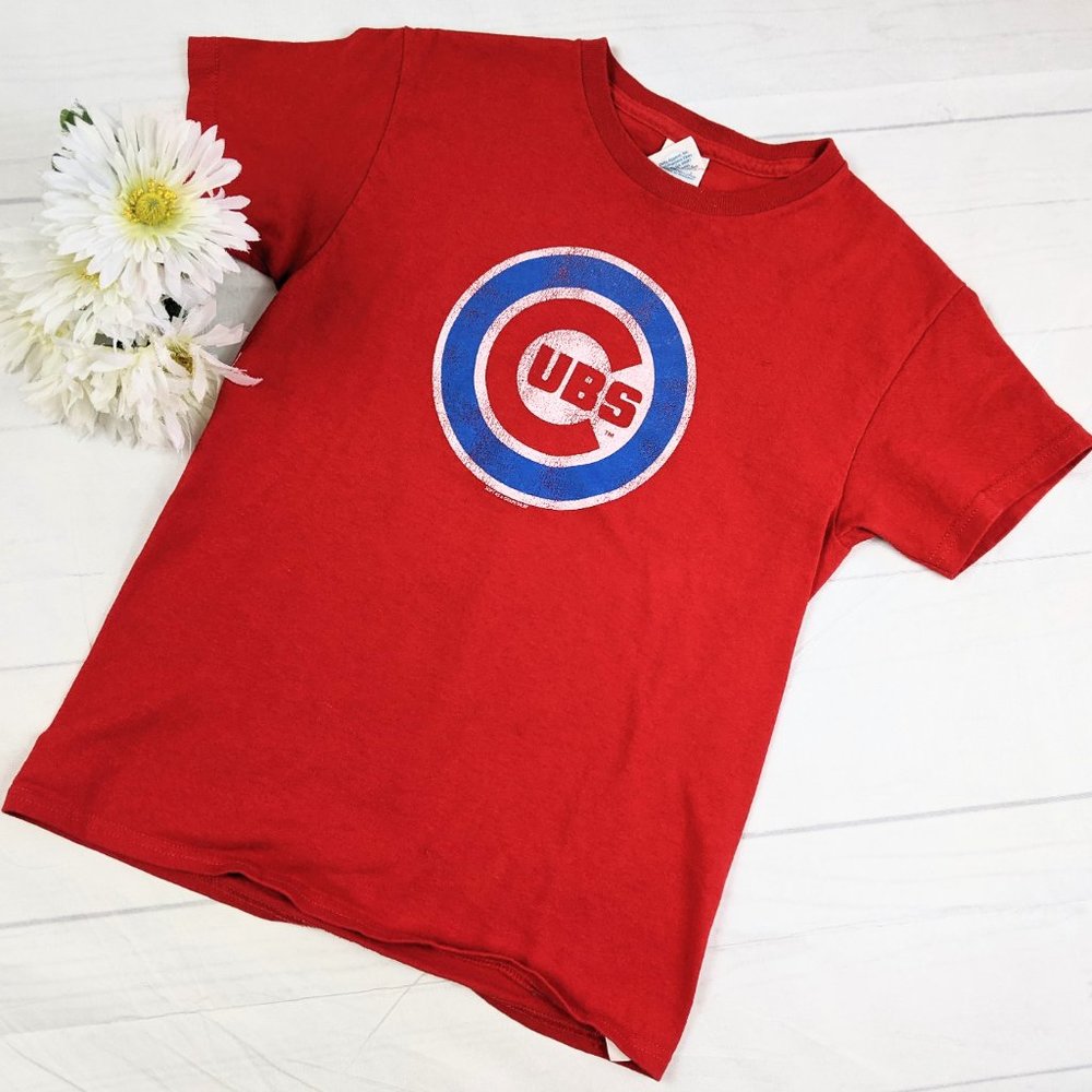 MLB Chicago Cubs Delta Pro Weight Youth Red Tee - Picture 3 of 7